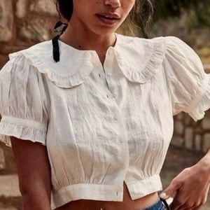 DOEN Sparrow top in Salt size small